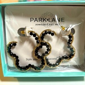 NWT! Park Lane Black & Gold Hoops
